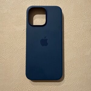Apple Navy Blue Phone Case